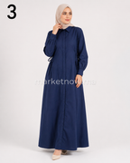 Robe Longue en Popeline – Coupe Ample & Élégante