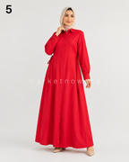 Robe Longue en Popeline – Coupe Ample & Élégante