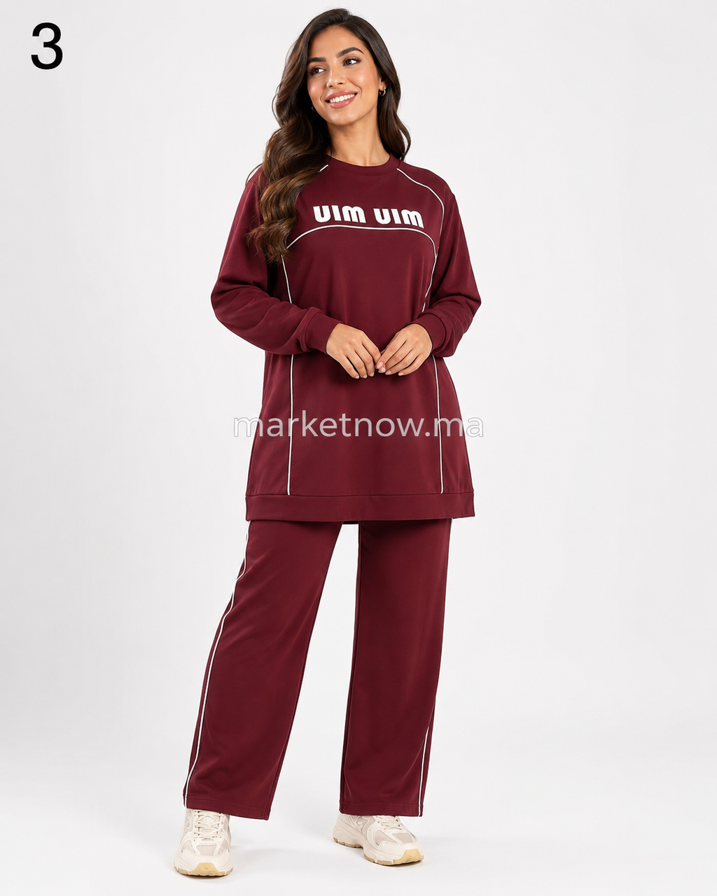 Ensemble femme 2 pièces en montoni premium – Coupe longue et confortable