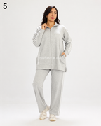 Ensemble femme Montoni 2 bandes – Veste longue zippée et pantalon