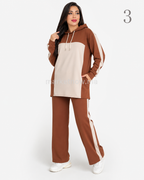 Ensemble femme 2 pièces en tissu Montoni – Tunique à capuche & pantalon
