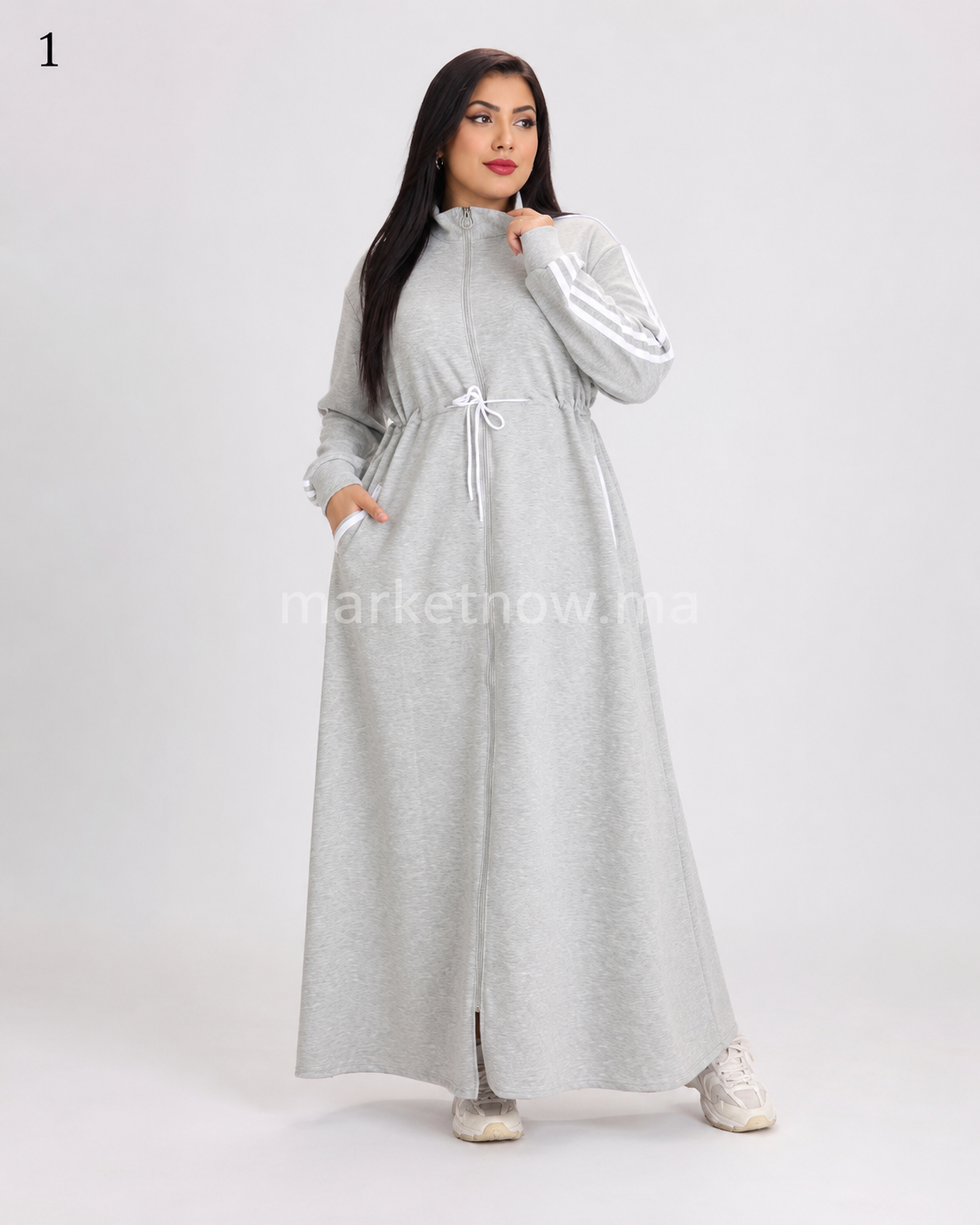 Djellaba Sport Longue en Tissu Montoni – Coupe Ample