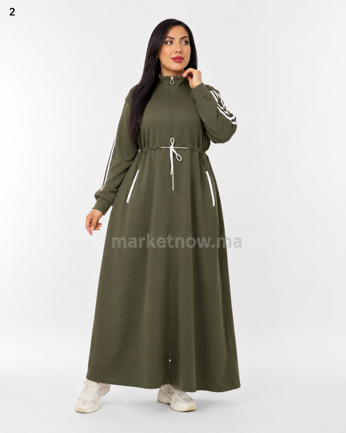 Djellaba Sport Longue en Tissu Montoni – Coupe Ample