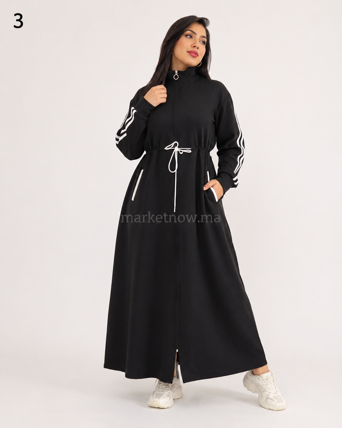 Djellaba Sport Longue en Tissu Montoni – Coupe Ample