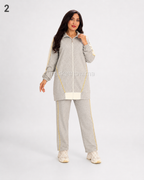 Survêtement femme 2 pièces en tissu montonie – Coupe longue et confortable
