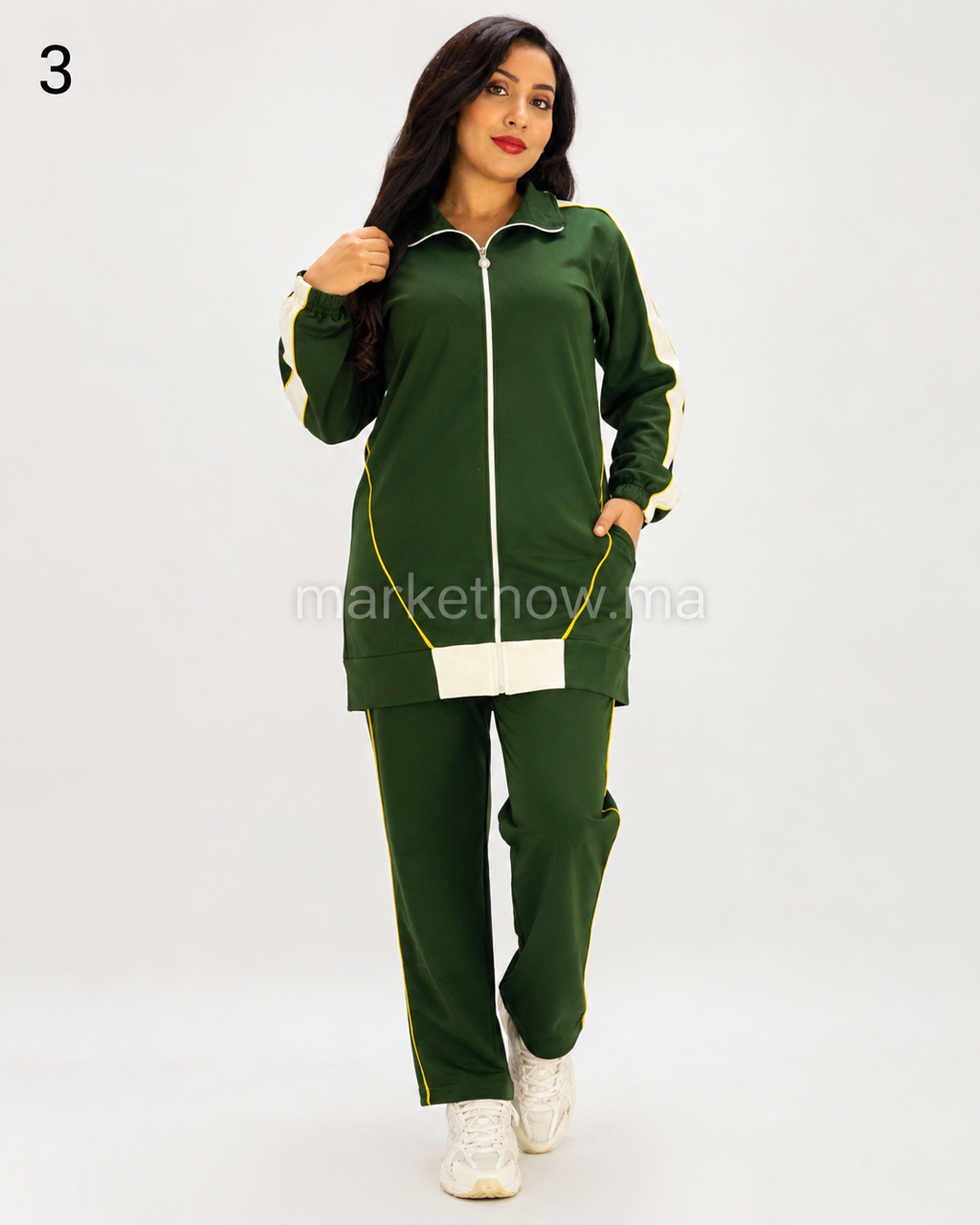 Survêtement femme 2 pièces en tissu montonie – Coupe longue et confortable