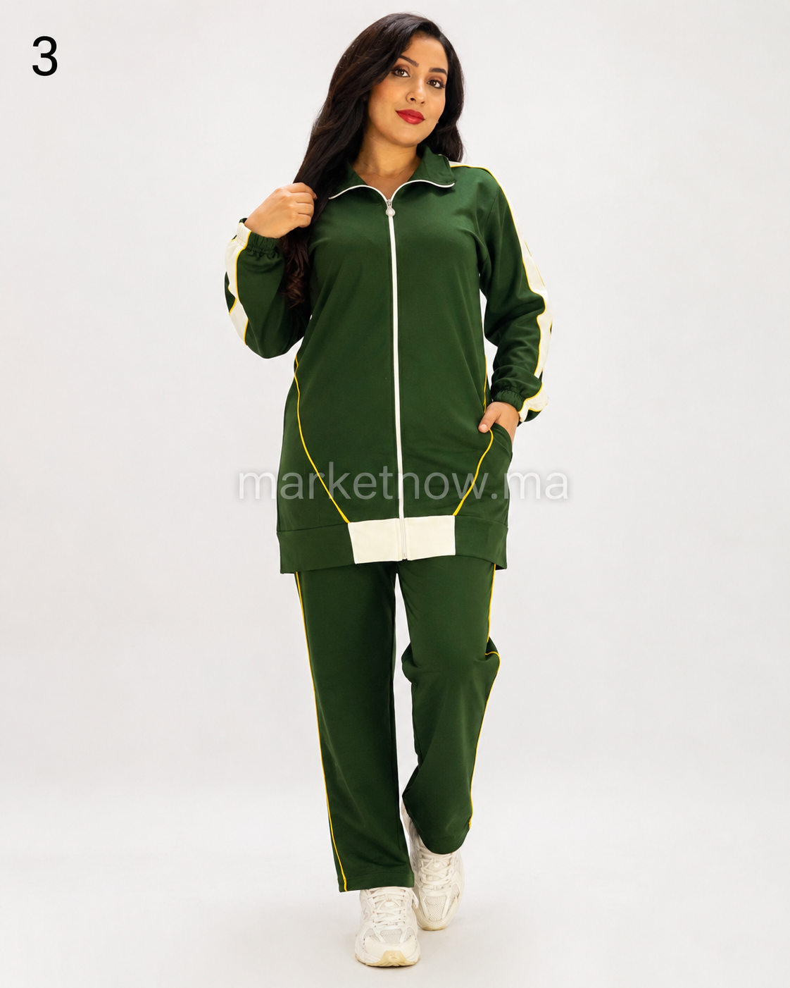 Survêtement femme 2 pièces en tissu montonie – Coupe longue et confortable