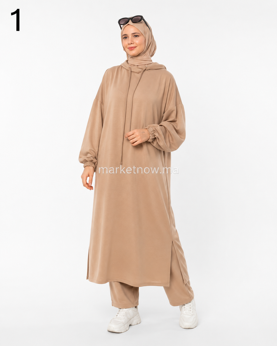Ensemble Montoni Élégant – Robe Longue avec Pantalon