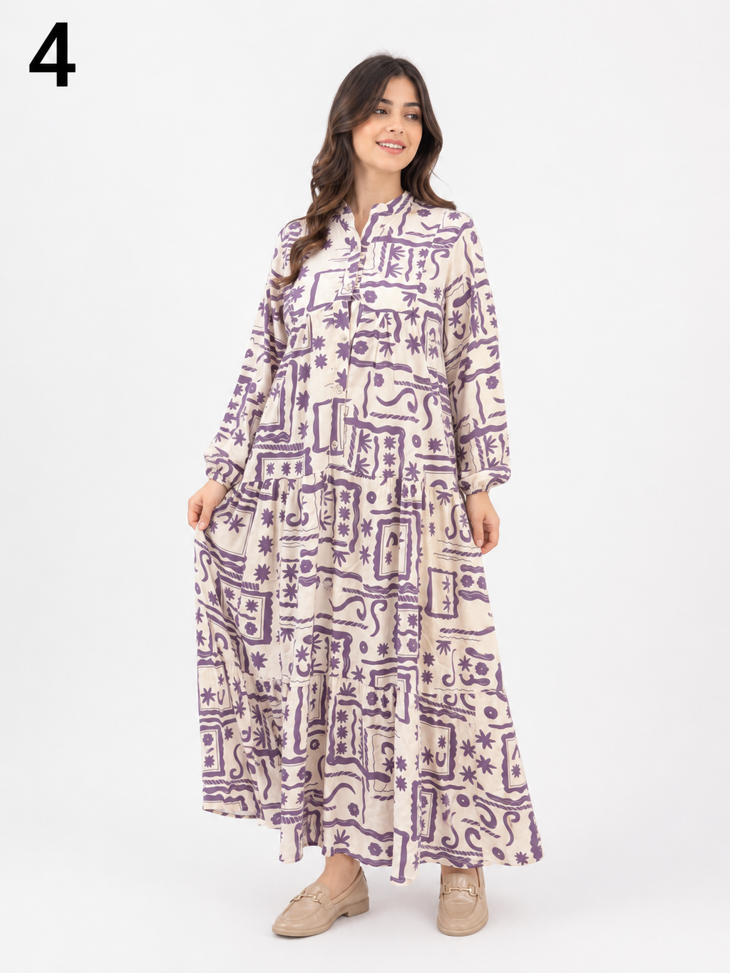 Robe Femme Kloche Élégante avec Coquillages – كسوة كلوش بالصداف | Qualité Premium | Taille L