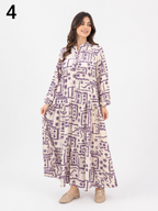 Robe Femme Kloche Élégante avec Coquillages – كسوة كلوش بالصداف | Qualité Premium | Taille L