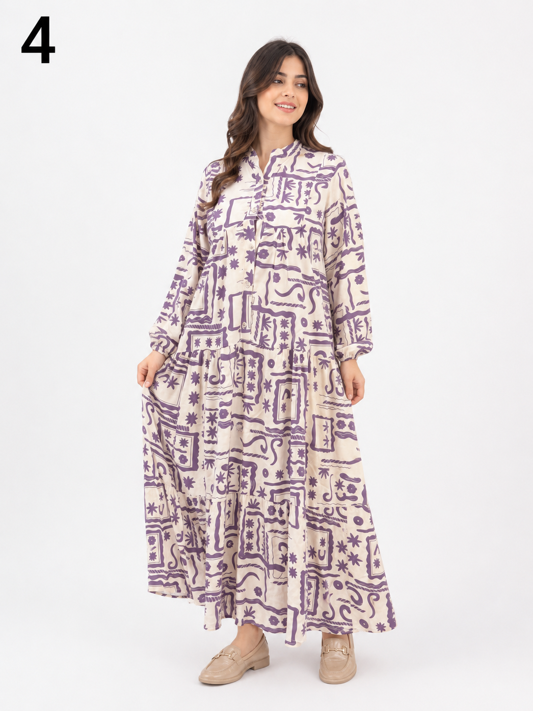 Robe Femme Kloche Élégante avec Coquillages – كسوة كلوش بالصداف | Qualité Premium | Taille L