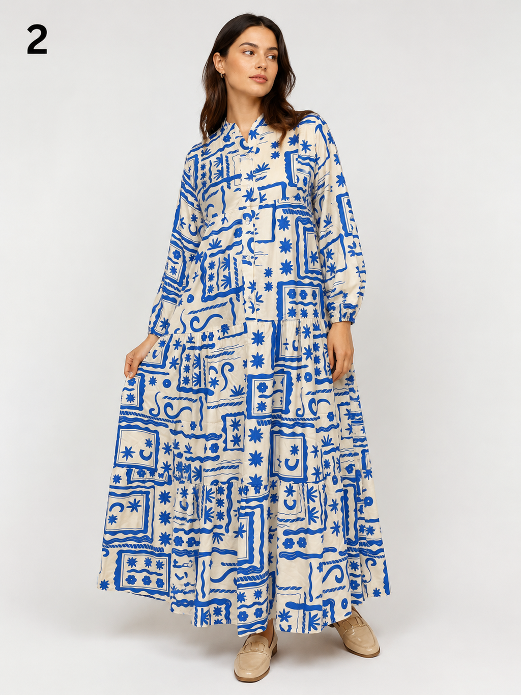 Robe Femme Kloche Élégante avec Coquillages – كسوة كلوش بالصداف | Qualité Premium | Taille L