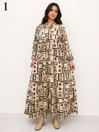 Robe Femme Kloche Élégante avec Coquillages – كسوة كلوش بالصداف | Qualité Premium | Taille L