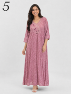 Makhwar Satiné Femme 3/4 avec Broderie et Perles – Caftan Marocain Élégant | Tailles L, XL, XXL