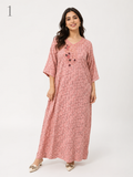 Makhwar Satiné Femme 3/4 avec Broderie et Perles – Caftan Marocain Élégant | Tailles L, XL, XXL