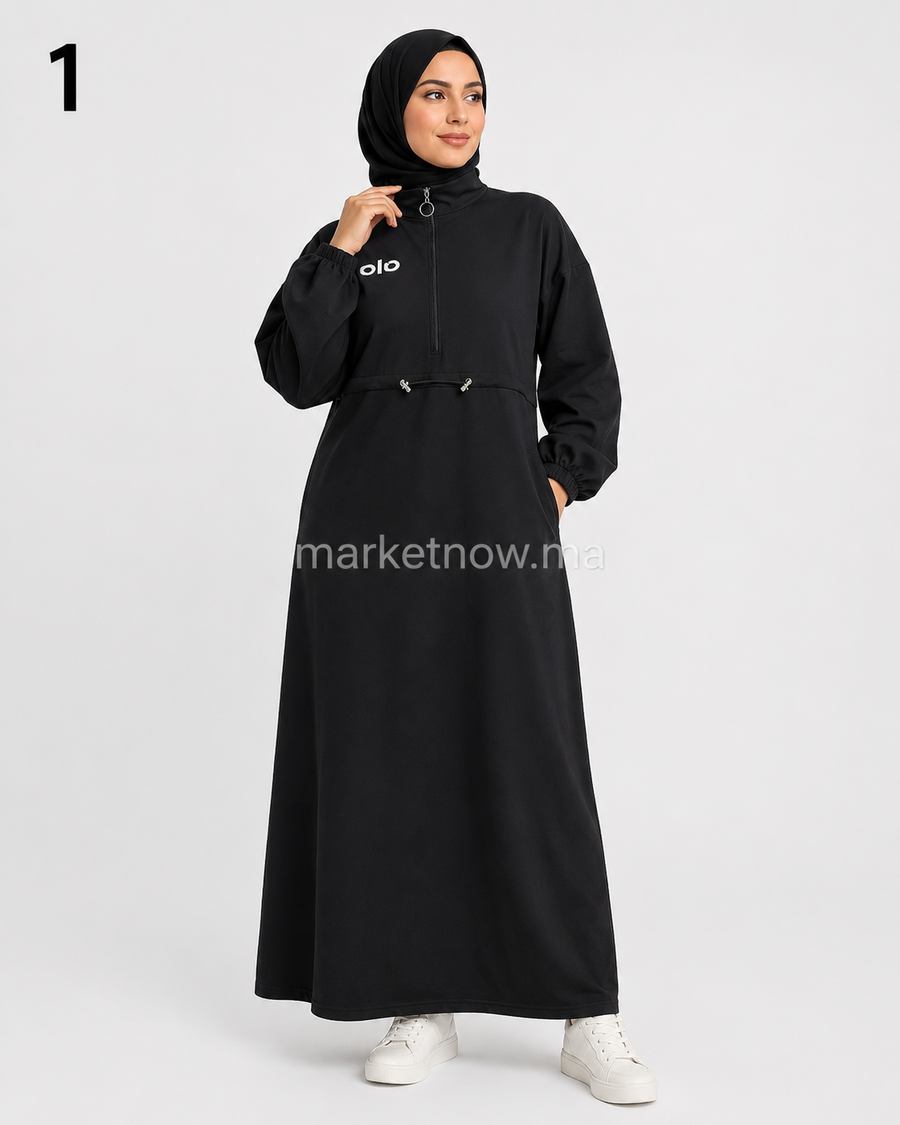 Robe longue sport chic et modeste – Tailles M à XXL