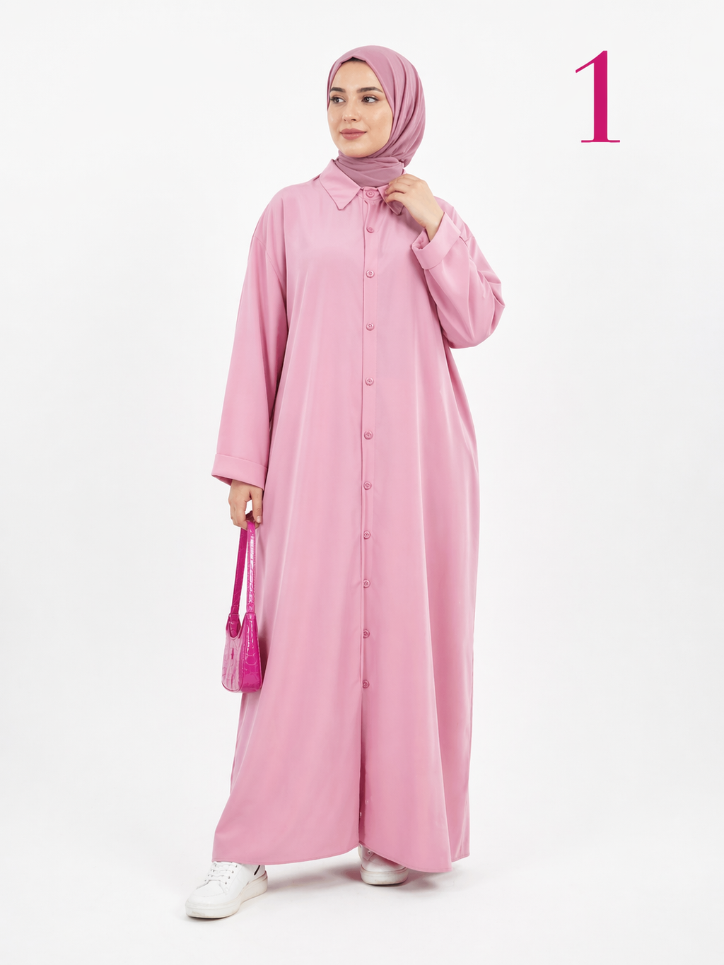 Robe Longue Femme Modeste – Chemise Oversize en Crêpe Premium Froissé | Abaya Moderne Élégante Taille Standard (L à 3XL)