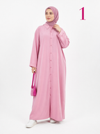 Robe Longue Femme Modeste – Chemise Oversize en Crêpe Premium Froissé | Abaya Moderne Élégante Taille Standard (L à 3XL)