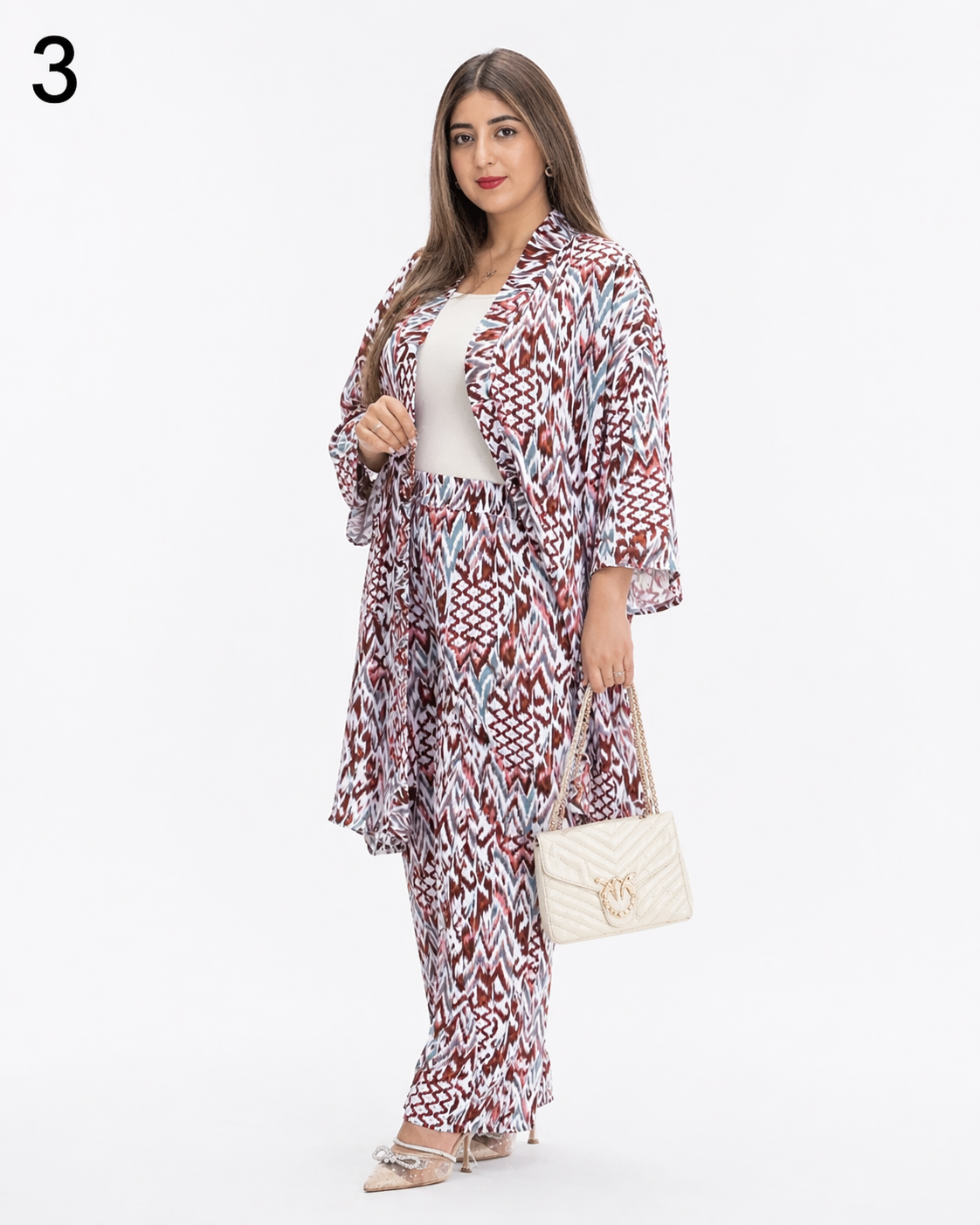 Ensemble Femme 2 Pièces Chic – Kimono & Pantalon Large Élégant | Tenue Moderne Qualité Export (L à 3XL) | انصومبل نسائي فاخر قطعتين كيمونو وسروال واسع