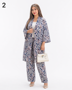 Ensemble Femme 2 Pièces Chic – Kimono & Pantalon Large Élégant | Tenue Moderne Qualité Export (L à 3XL) | انصومبل نسائي فاخر قطعتين كيمونو وسروال واسع