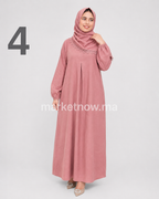 Abaya Femme Simple Élégante avec Châle en Dentelle – Tissu Crêpe Froissé | Tailles XL, XXL, 3XL