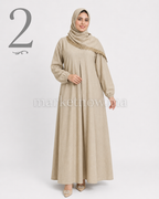 Abaya Femme Simple Élégante avec Châle en Dentelle – Tissu Crêpe Froissé | Tailles XL, XXL, 3XL