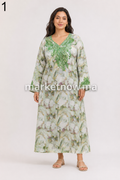 Mkhwar Long Femme en Tissu Khit avec Broderie et Perles – Robe Marocaine Élégante | Tailles L, XL, XXL