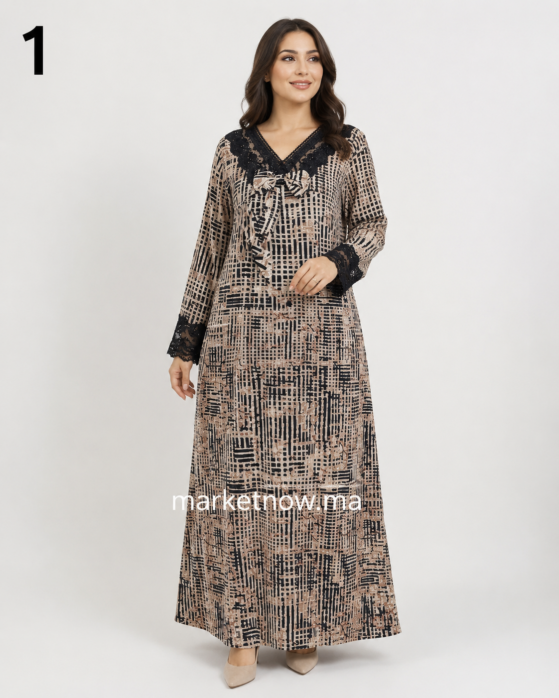 Pyjama Femme Khit Satiné avec Dentelle – Tenue d’Intérieur Élégante et Confortable | Tailles L, XL, XXL