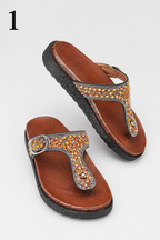 Slipeurs Femme Été 2026 – Sandales Plates Brodées Handmade | Confort Premium & Style Tendance – Tailles 37 à 41