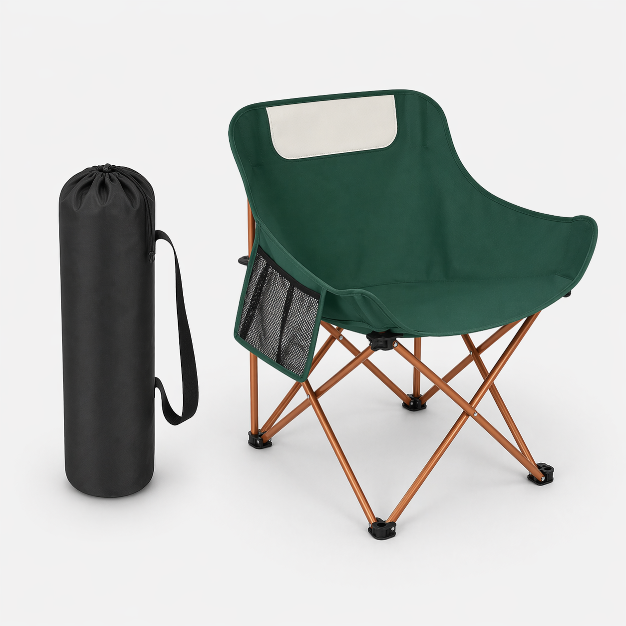 Chaise Pliante Camping Portable avec Sac de Transport – Fauteuil Outdoor Confortable Léger Jardin, Plage & Voyage