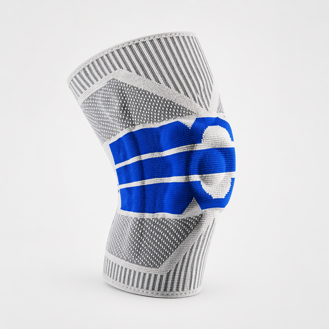 Genouillère Orthopédique de Compression (Lot de 2) – Support Genou Sport, Stabilisateur Rotule avec Silicone Anti-Choc & Ressorts Latéraux