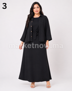 Ensemble Femme Top Zoom 2 Pièces – Robe Longue avec Surchemise Élégante