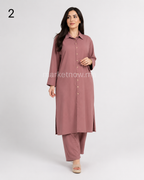 Ensemble Femme Long 2 Pièces en Tissu Zoom – Élégant et Confortable