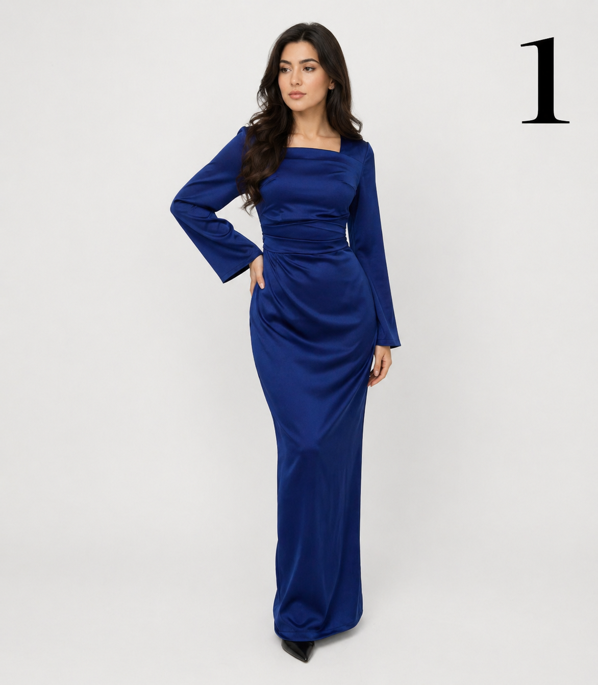 Robe Longue Satin Femme Élégante – Coupe Ajustable, Qualité Premium, Robe Soirée Chic Maroc