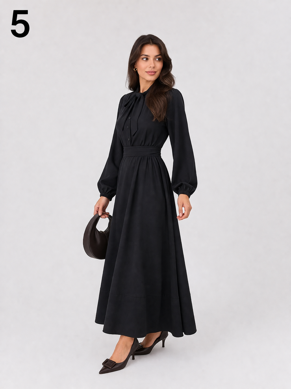 Robe Oversize Élégante avec Cravate & Ceinture – Coupe Moderne, Tissu Premium Rosa Cremage – S à 2XL