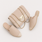 Ensemble Sac & Mule Femme Élégant – Chaussures Slip-On Confort + Sac Chic – Couleur Tendance – Tailles 36/37/38