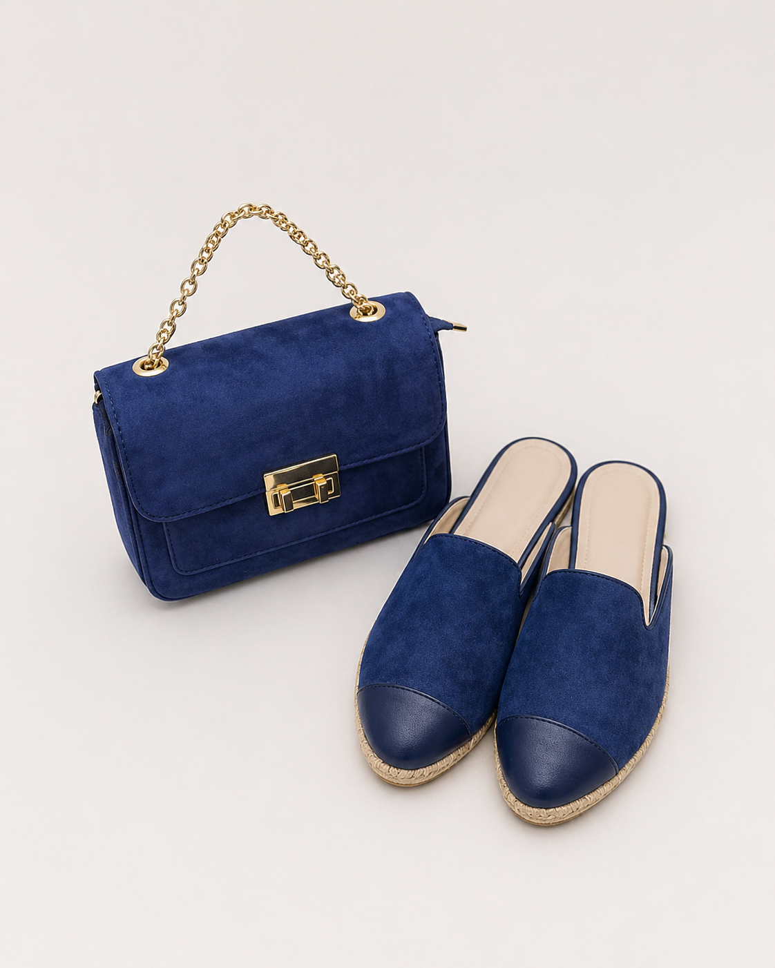 Ensemble Sac & Mule Femme Élégant – Chaussures Slip-On Confort + Sac Chic – Couleur Tendance – Tailles 36/37/38