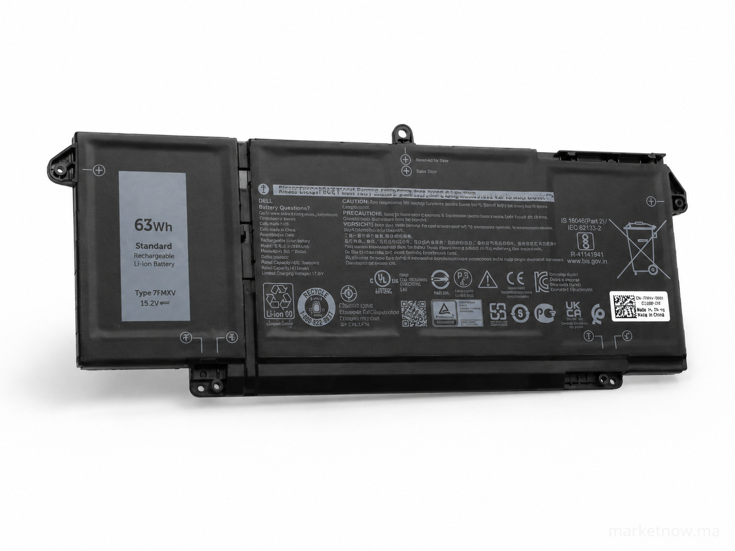 Batterie Dell 7FMXV 63Wh 15.2V pour Latitude 5320 7320 7420 7520 – Compatible TN2GY 9JM71 4M1JN