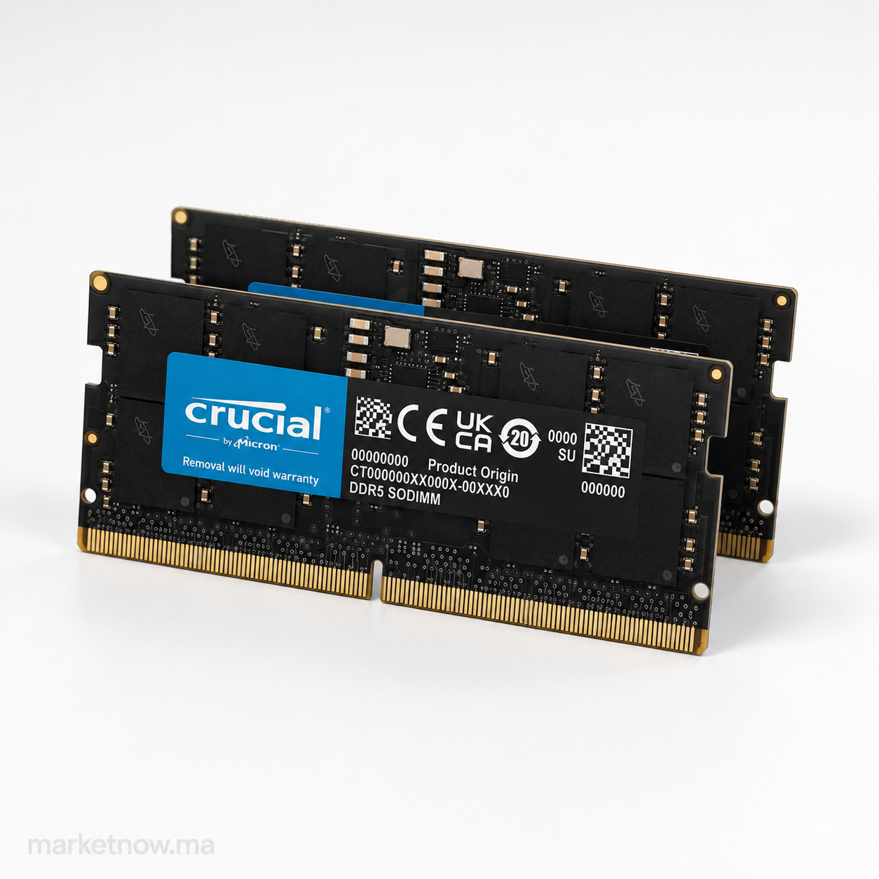 RAM Crucial 32Go DDR5 5600MHz UDIMM 288 broches CL46 1.1V – Mémoire PC Desktop CT32G56C46U5