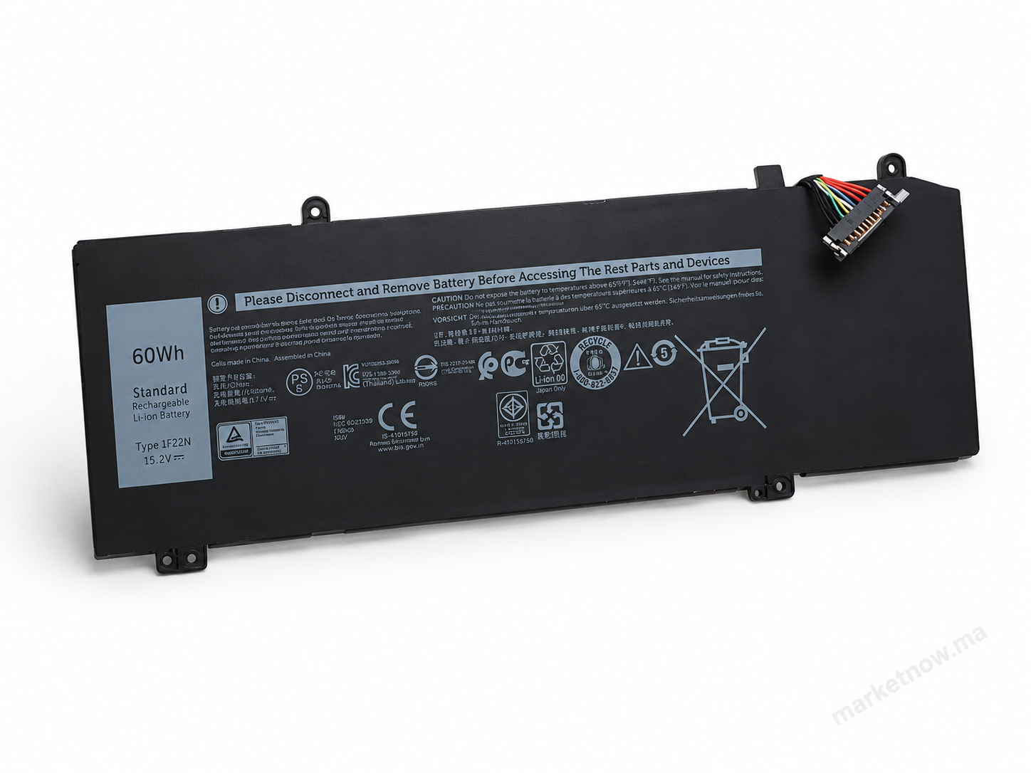 Batterie Dell Alienware 1F22N 60Wh 15.2V – Compatible Alienware ALW15M / m15 / m17 – Batterie PC Portable Li-Polymer