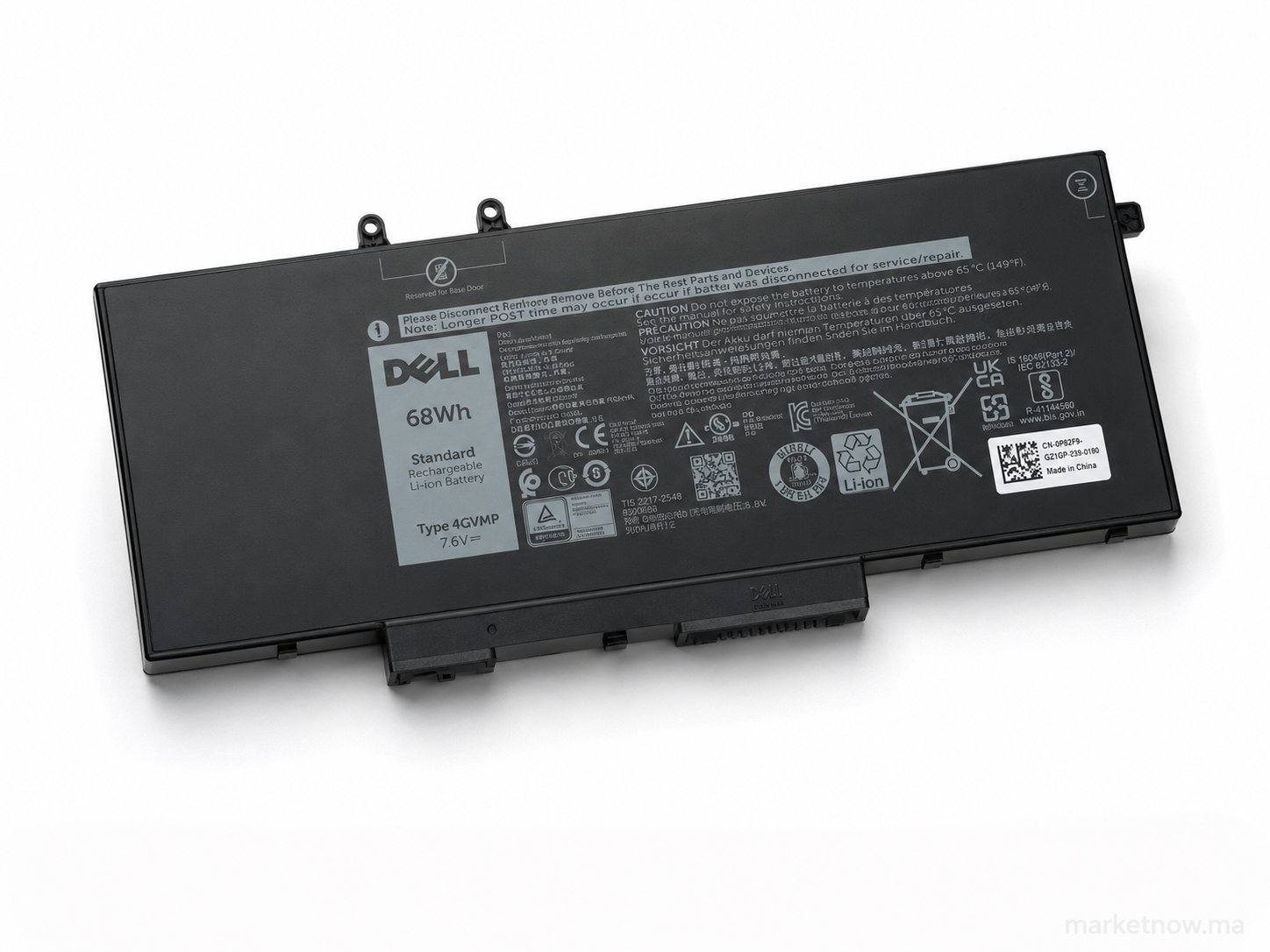 Batterie 4GVMP pour Dell Latitude 5400 5500 Precision 3540 Inspiron 7590 7591 7791 2-en-1 – 68Wh 7.6V