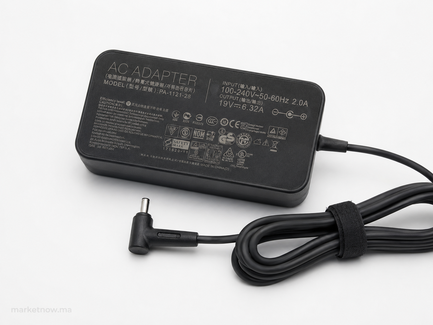 Chargeur Gamer 120W 19V 6.32A Connecteur 6.0×3.7mm pour ASUS ROG / TUF Gaming – Compatible MSI AORUS à vérifier