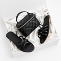 Pack sac matelassé + sandales femme | Ensemble chic été