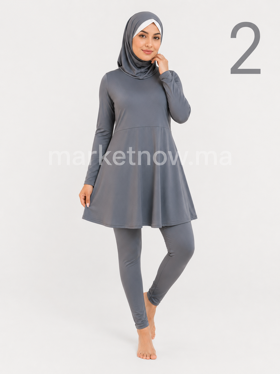 Burkini 2 pièces avec tissu cyclisme premium