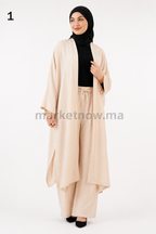 Ensemble Cape Femme en Tissu Lin – Élégant et Confortable