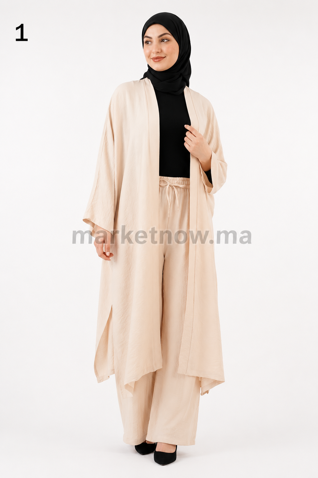Ensemble Cape Femme en Tissu Lin – Élégant et Confortable