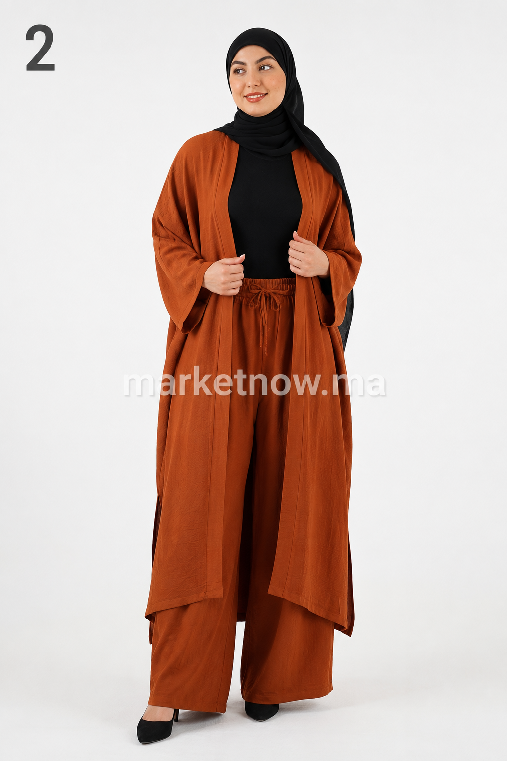 Ensemble Cape Femme en Tissu Lin – Élégant et Confortable