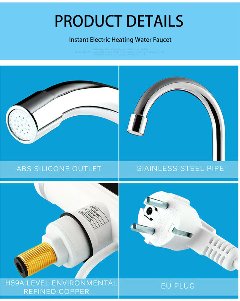 Robinet Chauffant Électrique Instantané 220V – Eau Chaude en 5 Secondes