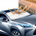 Pare-Soleil Voiture Pliable Anti-UV UPF50+ – Protection Chaleur Extrême & UV | Accessoire Auto Indispensable Maroc