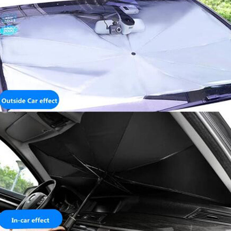 Pare-Soleil Voiture Pliable Anti-UV UPF50+ – Protection Chaleur Extrême & UV | Accessoire Auto Indispensable Maroc